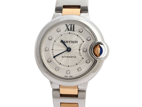 Cartier Two-Tone Diamond Ballon Bleu Watch 33mm