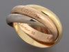 Cartier 18K Tricolor Gold Trinity Band Ring