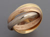 Cartier 18K Tricolor Gold Trinity Band Ring