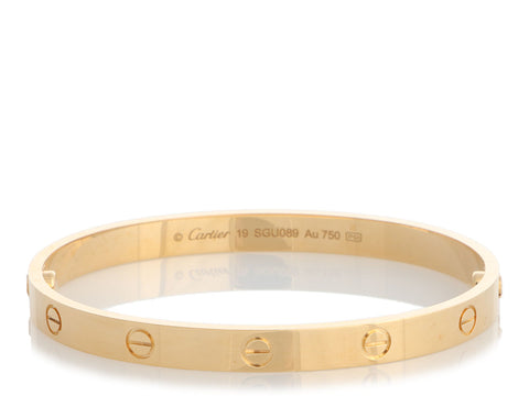 Cartier 18K Yellow Gold Love Bracelet 19