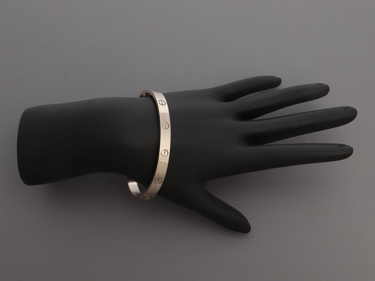 Cartier 18K White Gold Love Bracelet 18 - Main Image