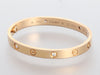 Cartier 18K Rose Gold 4-Diamond Love Bracelet 16