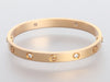 Cartier 18K Rose Gold 4-Diamond Love Bracelet 16