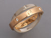 Cartier 18K Rose Gold and White Gold Diamond Double Love Ring