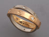 Cartier 18K Rose Gold and White Gold Diamond Double Love Ring