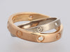 Cartier 18K Rose Gold and White Gold Diamond Double Love Ring