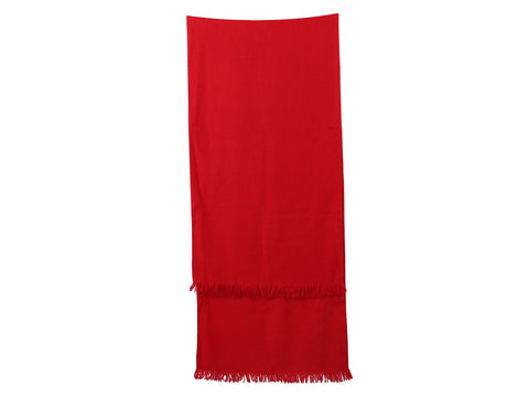 Cartier Vintage Red Wool and Silk Scarf