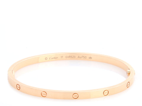 Cartier Small 18K Yellow Gold Love Bracelet 17
