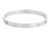 Cartier 18K White Gold 4-Diamond Classic Love Bracelet 17