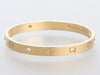Cartier 18K Yellow Gold 4-Diamond Love Bracelet 16