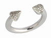 14K White Gold Diamond Open Band Ring