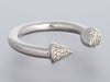 14K White Gold Diamond Open Band Ring