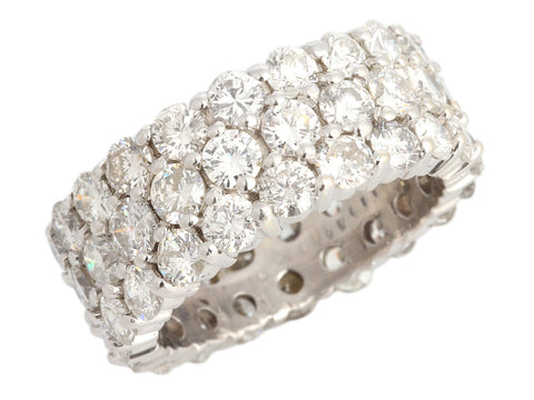 14K White Gold 4.5-Carat Diamond Eternity Band Ring