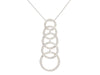 14K White Gold Diamond Rings Pendant Necklace
