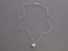 14K White Gold Diamond Heart Pendant Necklace