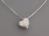 14K White Gold Diamond Heart Pendant Necklace