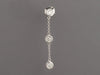 14K White Gold Diamond Pierced Drop Earrings