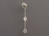 14K White Gold Diamond Pierced Drop Earrings