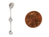 14K White Gold Diamond Pierced Drop Earrings