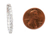 14K White Gold 2.04-Carat Diamond Inside-Out Hoops