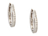 14K White Gold 0.50-Carat Diamond Oval Hoops