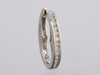 14K White Gold 0.50-Carat Diamond Oval Hoops
