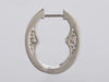 14K White Gold 0.50-Carat Diamond Oval Hoops