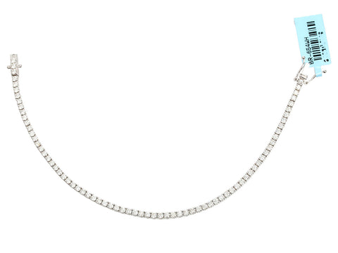 14K White Gold 2.91-Carat Diamond Tennis Bracelet