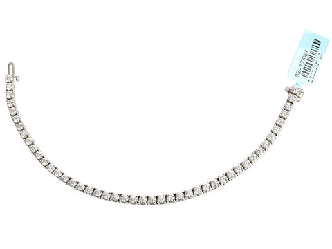 14K White Gold 5.58-Carat Diamond Tennis Bracelet
