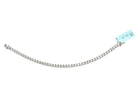 14K White Gold 8.14-Carat Diamond Tennis Bracelet