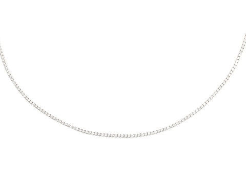 14K White Gold 4.65-Carat Diamond Tennis Necklace