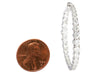 14K White Gold 5.46-Carat Diamond Inside-Out Hoops