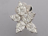 18K White Gold Diamond Flower Earrings
