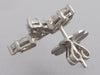 18K White Gold Diamond Flower Earrings