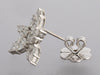 18K White Gold Diamond Flower Earrings