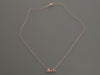 14K Rose Gold Pink Sapphire Love Necklace