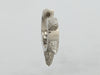 14K White Gold Diamond Spike Huggie Earrings