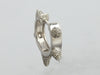 14K White Gold Diamond Spike Huggie Earrings