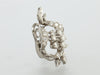 18K White Gold Diamond Swirl Mid-Century Clip-On Earrings