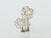 18K White Gold Diamond Flower Earrings