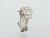 18K White Gold Diamond Flower Earrings