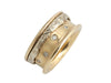 14K Two-Tone Gold and Diamond Contemporary Band