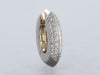 Perfecta 18K White Gold Diamond Knife Edge Hoop Pierced Earrings