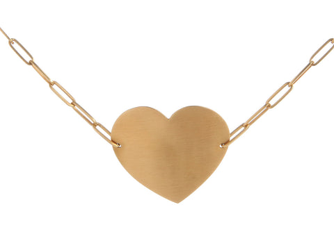 Dinh Van for Cartier Vintage 18K Yellow Gold Heart Necklace