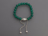 David Yurman Sterling Silver Green Onyx Spiritual Bead Bracelet