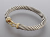 David Yurman Two-Tone 7mm Cable Buckle Bracelet