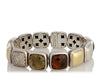 David Yurman 18K Yellow Gold 1-Row Multistone Chiclet Bracelet