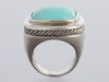 David Yurman Sterling Silver 20mm Turquoise Albion Ring