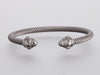David Yurman Silver Aluminum Renaissance Cable Bracelet 4mm