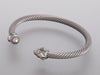David Yurman Silver Aluminum Renaissance Cable Bracelet 4mm